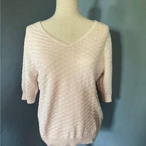 NWT Ella Moss, size L cream colored, elbow length sleeve, sweater